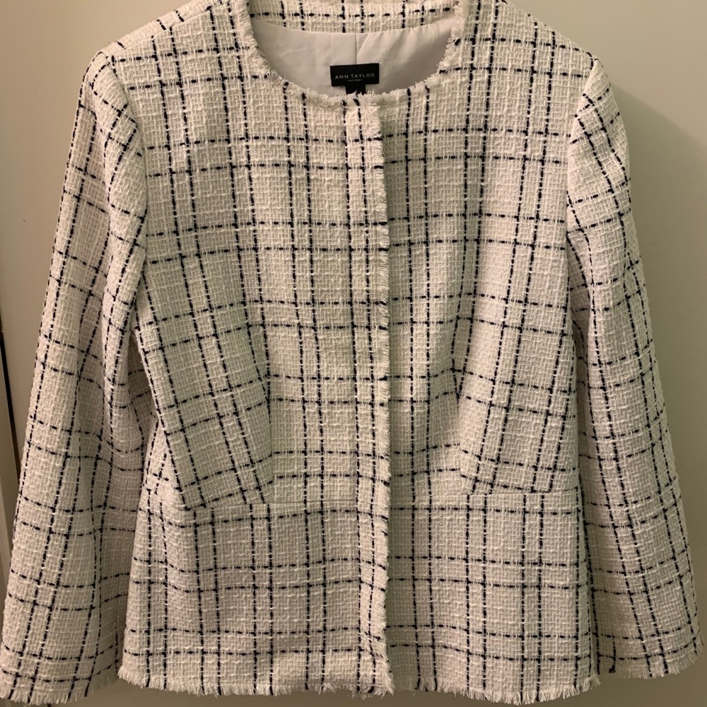 Ann Taylor white and black jacket